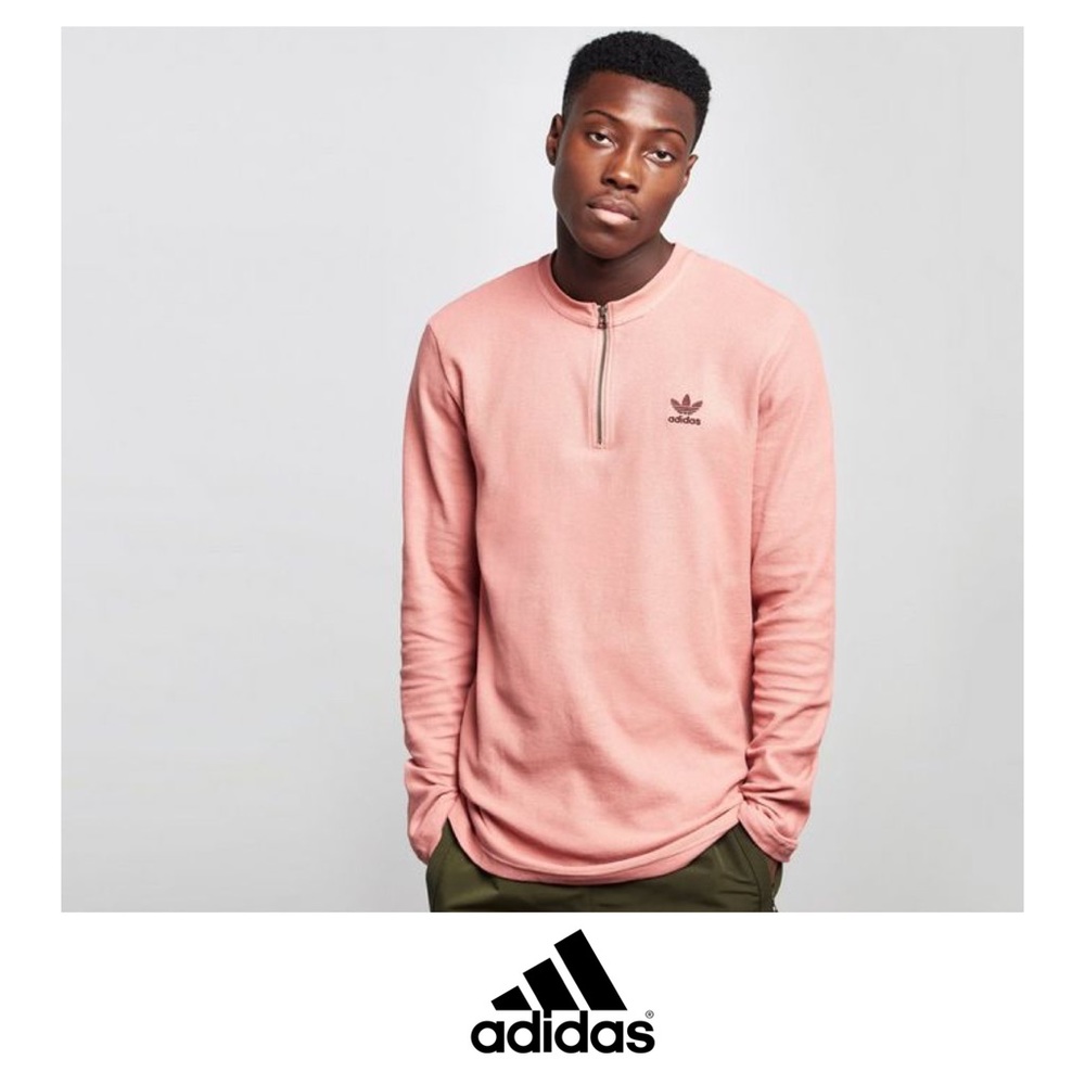Men’s Adidas Long Sleeve Zip Henley Thermal Shirt